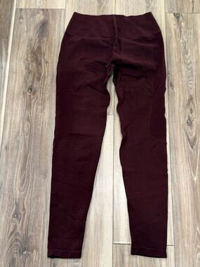 Alphalete Amplified Workout Leggings Women’s Medium Burgundy Seamless Scrunch